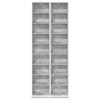 Cd szekrény 2 db betonszürke 33 x 23,5 x 175 cm szerelt fa