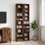 Cd szekrény 2 db füstös tölgy 33 x 23,5 x 175 cm szerelt fa