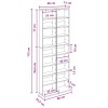 Cd szekrény 2 db füstös tölgy 33 x 23,5 x 175 cm szerelt fa