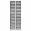 Cd szekrény 2 db szürke sonoma 33 x 23,5 x 175 cm szerelt fa
