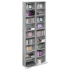 Cd szekrény 2 db szürke sonoma 33 x 23,5 x 175 cm szerelt fa