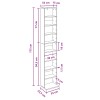 Cd szekrény kézműves tölgy 33 x 23,5 x 175 cm szerelt fa