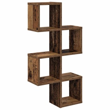 Falpolc falra szerelhető antik fa 39 x 15 x 76 cm szerelt fa