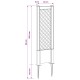 Trellis tüskével antracitszürke 43 x 6 x 165 cm pp