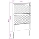 Trellis tüskével fehér 99 x 6 x 165 cm pp