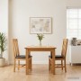 Étkezőszék 2 pcs tömör tölgyfa fekete 45 x 54 x 100 cm