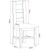Étkezőszék 2 pcs tömör tölgyfa szürke 45 x 51 x 105 cm