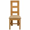 Étkezőszék 2 pcs tömör tölgyfa bézs 45 x 51 x 105 cm