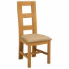 Étkezőszék 2 pcs tömör tölgyfa bézs 45 x 51 x 105 cm