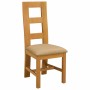 Étkezőszék 2 pcs tömör tölgyfa bézs 45 x 51 x 105 cm