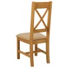 Étkezőszék 2 pcs tömör tölgyfa bézs 45 x 54 x 105 cm