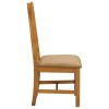 Étkezőszék 2 pcs tömör tölgyfa bézs 45 x 54 x 105 cm