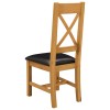 Étkezőszék 2 pcs tömör tölgyfa fekete 45 x 54 x 105 cm