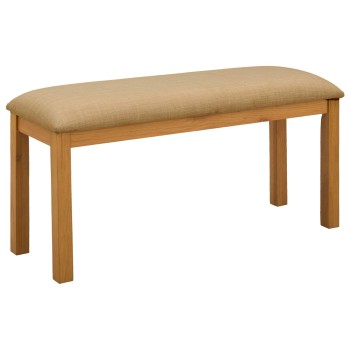 Étkező pad 95 x 32 x 45 cm tömör tölgyfa bézs