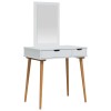 Sminkasztal készlet fauske 2 pcs fehér 76 x 50 x 143 cm