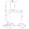 Sminkasztal készlet fauske 2 pcs fehér 100 x 50 x 143 cm