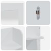 Sminkasztal készlet fauske 3 pcs fehér 76 x 50 x 143 cm