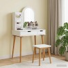 Sminkasztal készlet fauske 3 pcs fehér 76 x 50 x 143 cm