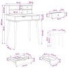 Sminkasztal készlet fauske 3 pcs fehér 76 x 50 x 103,5 cm