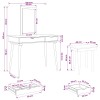 Sminkasztal készlet fauske 3 pcs fehér 100 x 50 x 143 cm