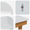 Sminkasztal készlet fauske 4 pcs fehér 76 x 50 x 143 cm