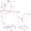 Sminkasztal készlet fauske 5 pcs fehér 100 x 50 x 143 cm