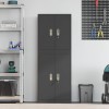 Tárolószekrény 2 db fekete 60 x 40 x 160 cm acél zárolható