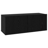 Tv szekrény garnitúra 6 pcs 80 x 30 x 30 cm fekete tölgy
