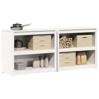 Kültéri konyhaszekrény meppel 2 pcs fehér 212 x 55 x 92 cm