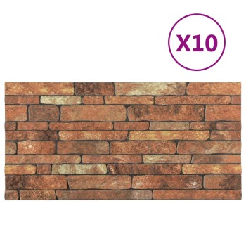 Fali panelek 10 pcs barna és fehér 100 x 50 cm eps hab