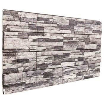 Fali panelek 10 pcs sötét szürke és világos szürke 100 x 50 cm