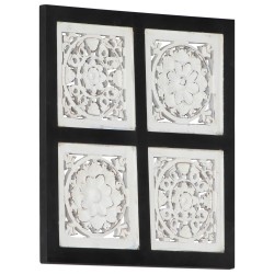Művészeti dekoráció fekete és fehér 40 x 40 x 1,5 cm mérnöki fa