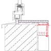 Ablakpárkány barna fa 80 x 10 x 4,5 cm pvc
