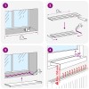 Ablakpárkány barna fa 80 x 10 x 4,5 cm pvc