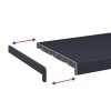 Ablakpárkány antracit fa erezettel 160 x 30 x 4,5 cm pvc