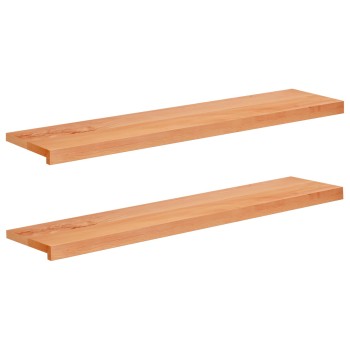 Ablakpárkányok 2 db lakk 110 x 30 x 2 cm tömör bükkfa