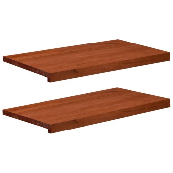 Ablakpárkányok 2 db barna 80x 40 x 2 cm tömör bükkfa