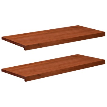 Ablakpárkányok 2 db barna 100 x 40 x 2 cm tömör bükkfa