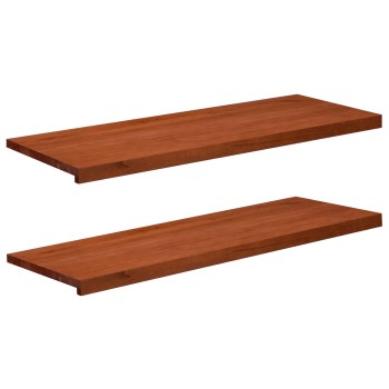 Ablakpárkányok 2 db barna 120 x 40 x 2 cm tömör bükkfa