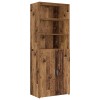 Polcos tárolószekrény antik fa 70 x 42,5 x 225 cm szerelt fa