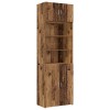 Polcos tárolószekrény antik fa 70 x 42,5 x 225 cm szerelt fa