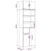Polcos tárolószekrény antik fa 70 x 42,5 x 225 cm szerelt fa