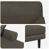 Sezlon szürke műbőr