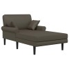 Sezlon szürke műbőr