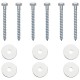 Földi horgony 6 pcs ezüst ø10 x 40 cm galvanizált fém