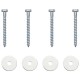 Földi horgony 4 pcs ezüst ø10 x 50 cm galvanizált fém
