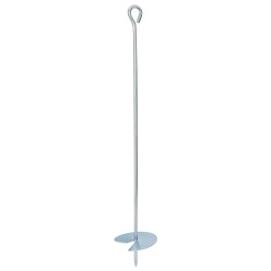 Földi horgony 2 pcs ezüst ø10 x 60 cm galvanizált fém