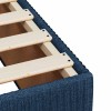 Boxspring ágy matraccal led szalagokkal kék 120 x 190 cm szövet