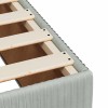 Boxspring ágy matraccal világosszürke 200 x 200 cm bársony