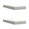Boxspring ágy matraccal világosszürke 200 x 200 cm bársony